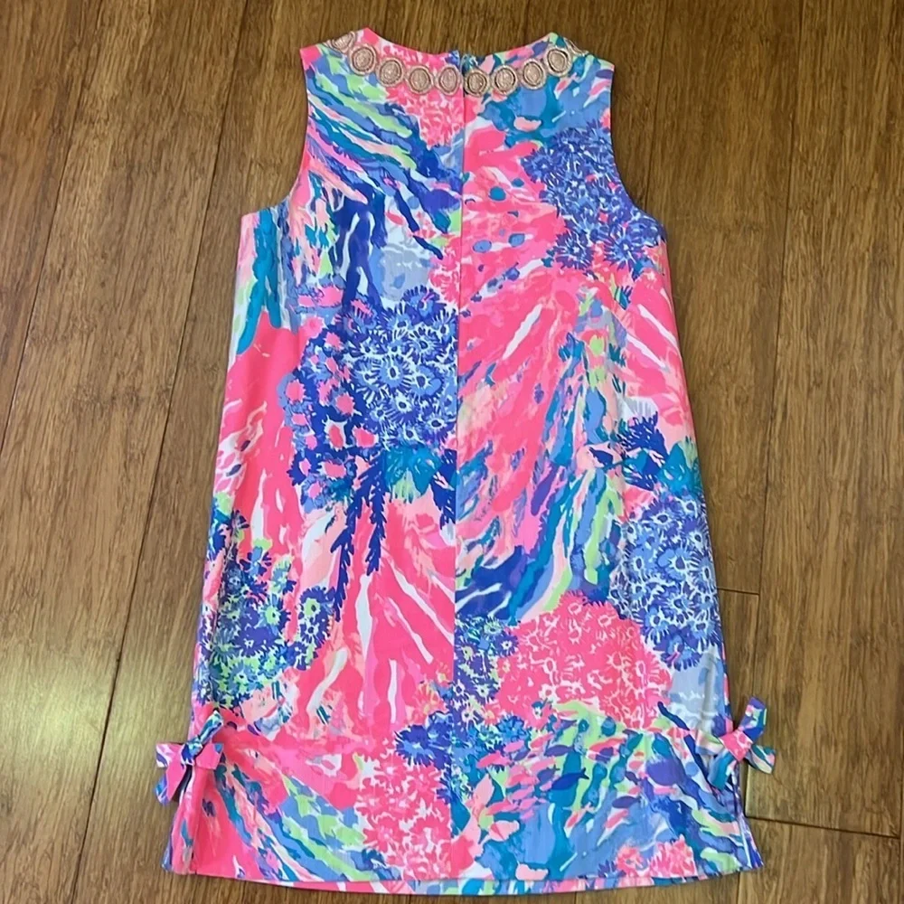Lilly Pulitzer little Lilly classic shift dress in Multi Rainbow Soleil print 10